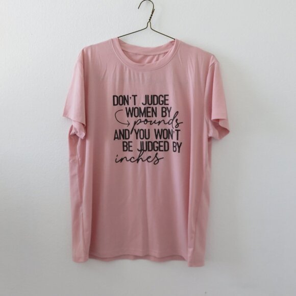 (#121) Graphic Funny T-shirt DONT JUDGE Blouse, Top T-shirt - Picture 1 of 3